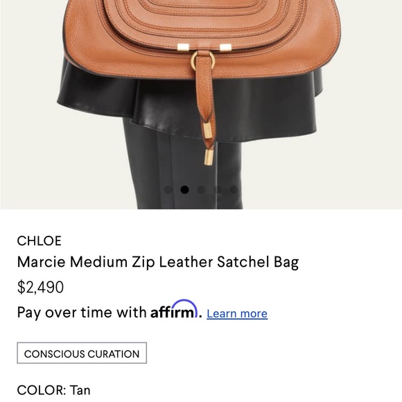 Chloe Marcie medium zip leather satchel - Picture 8 of 12